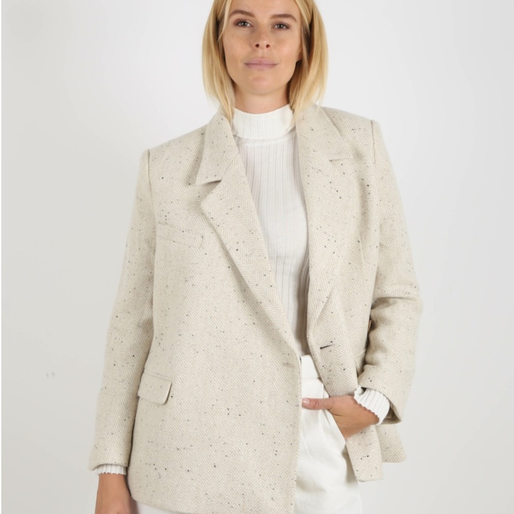 Anine Bing Cream Blazer